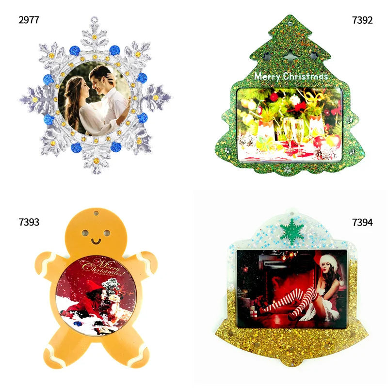 Christmas Photo Picture Frame Epoxy Resin Silicone Mold