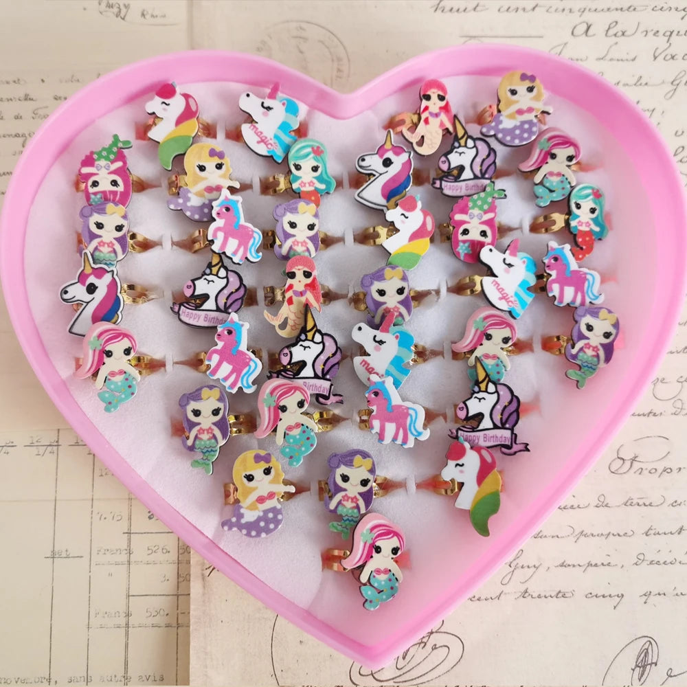 10pcs Children Cute Unicorn Horse Rings| pktjewelrygiftshop