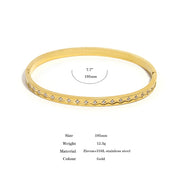 Greatera Trendy Gold Plated Stainless Steel Bangles