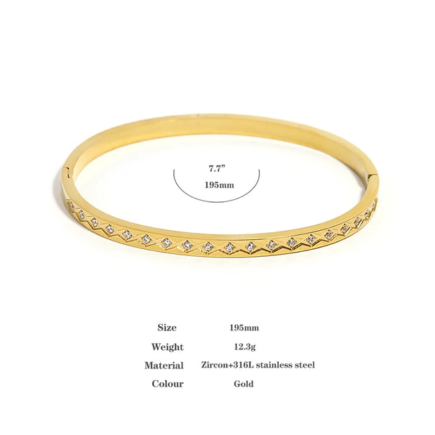 Greatera Trendy Gold Plated Stainless Steel Bangles