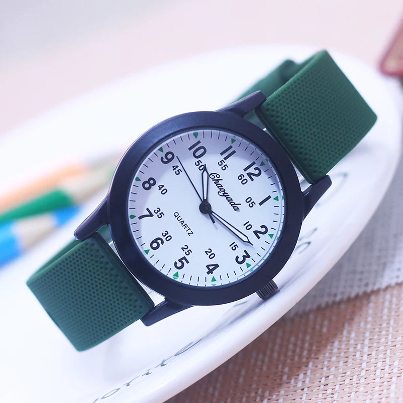 Chaoyada Fashion Silicone Strap Quartz Watches- boys& girls