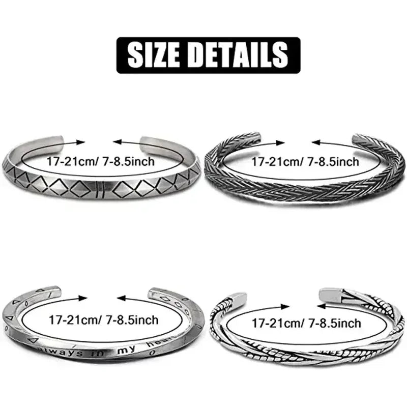 2024 Simple Twisted Stainless Steel Open Bangles