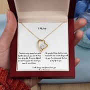 Forever Love Necklace With On Demand Message Card - To My Lovely Wife