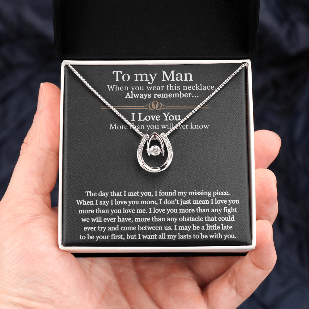 Lucky In Love Necklace To My Man And Husband