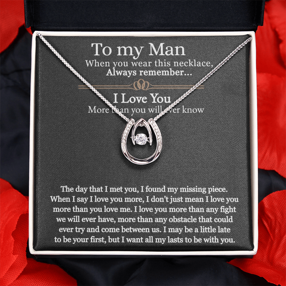 Lucky In Love Necklace To My Man And Husband