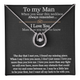 Lucky In Love Necklace To My Man And Husband