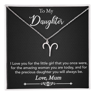 Zodiac Symbol Necklace From Mom To Daughter