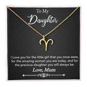 Zodiac Symbol Necklace From Mom To Daughter