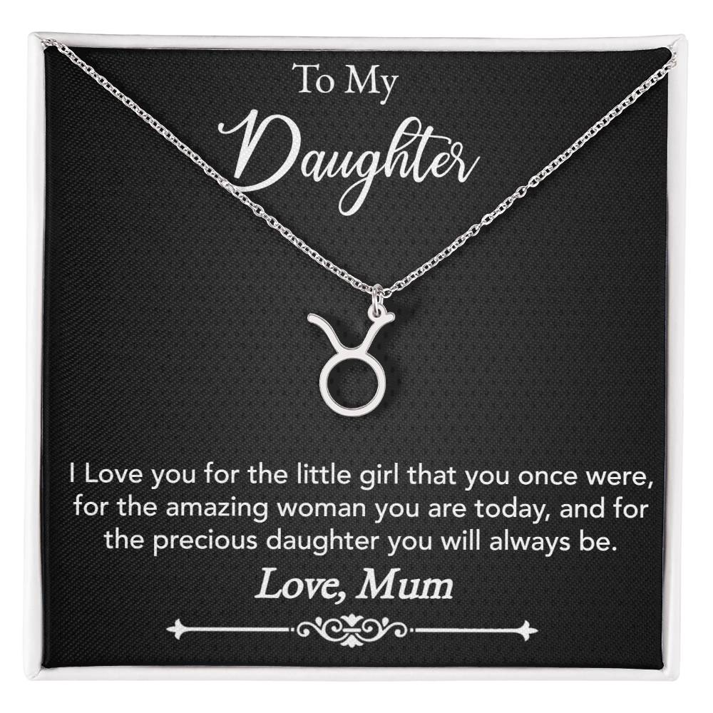 Zodiac Symbol Necklace From Mom To Daughter