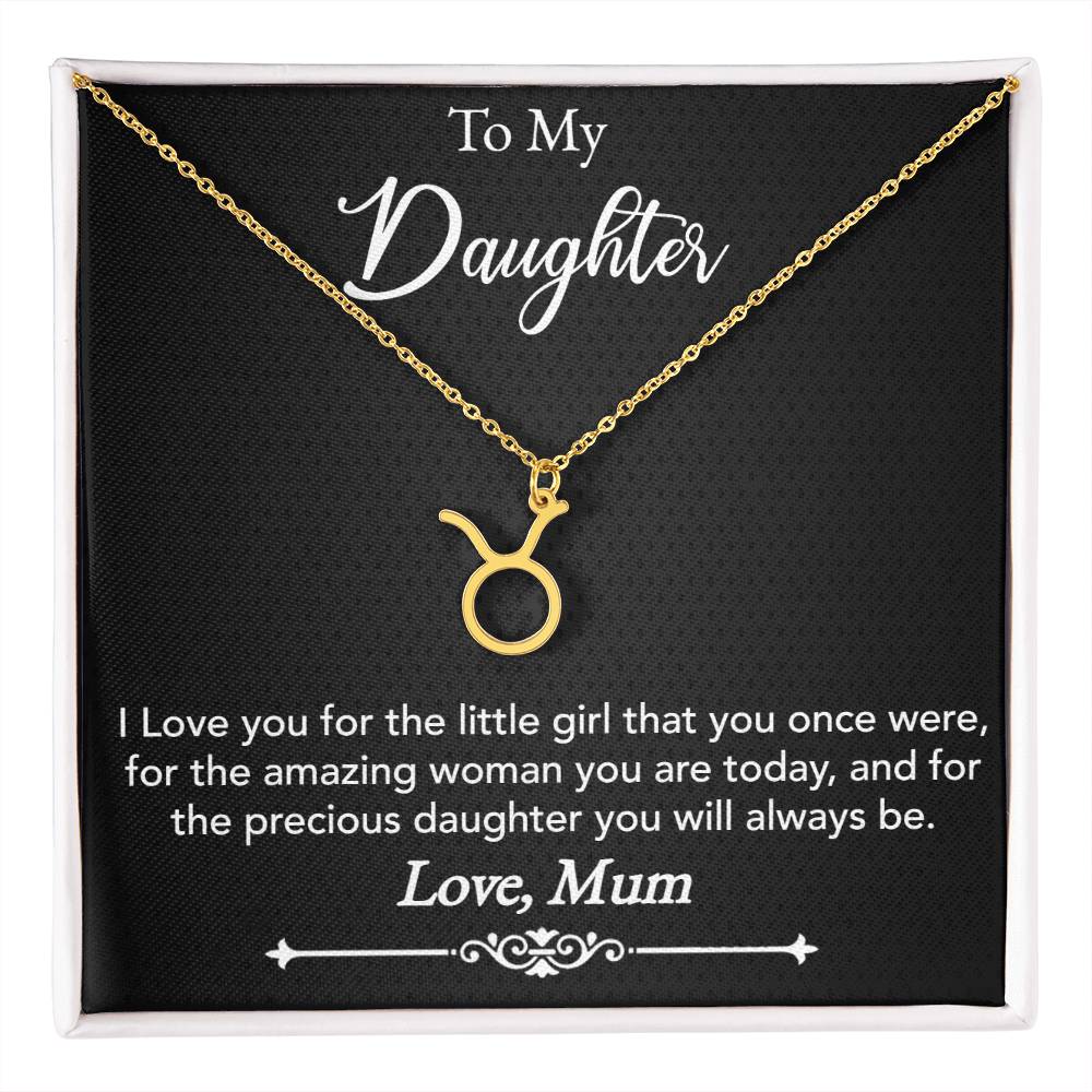 Zodiac Symbol Necklace From Mom To Daughter