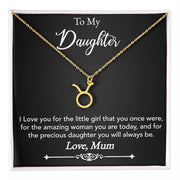 Zodiac Symbol Necklace From Mom To Daughter