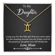 Zodiac Symbol Necklace From Mom To Daughter