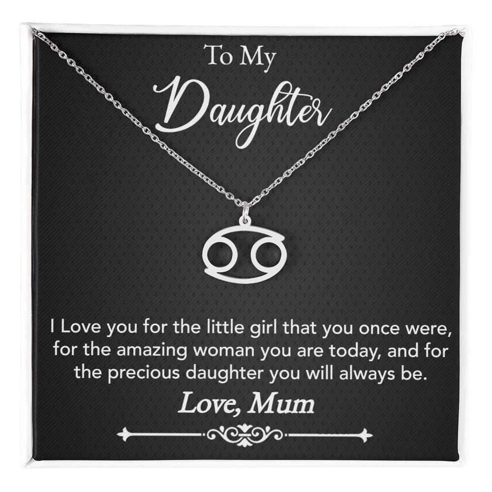 Zodiac Symbol Necklace From Mom To Daughter