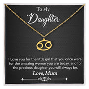 Zodiac Symbol Necklace From Mom To Daughter