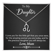 Zodiac Symbol Necklace From Mom To Daughter