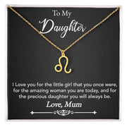 Zodiac Symbol Necklace From Mom To Daughter