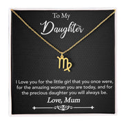 Zodiac Symbol Necklace From Mom To Daughter