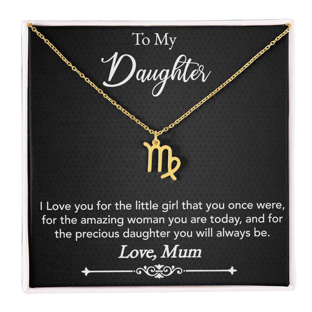 Zodiac Symbol Necklace From Mom To Daughter