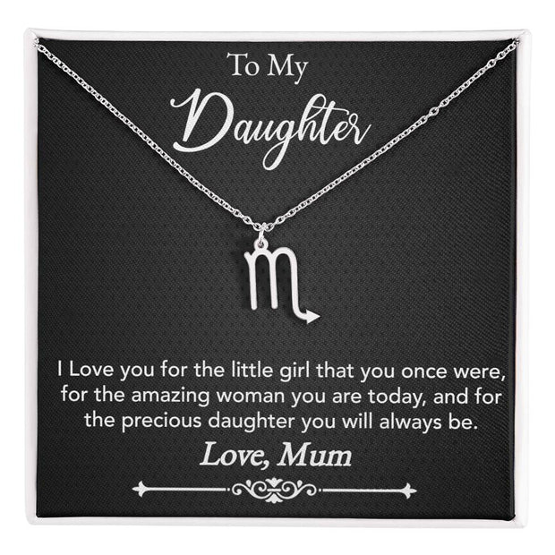 Zodiac Symbol Necklace From Mom To Daughter