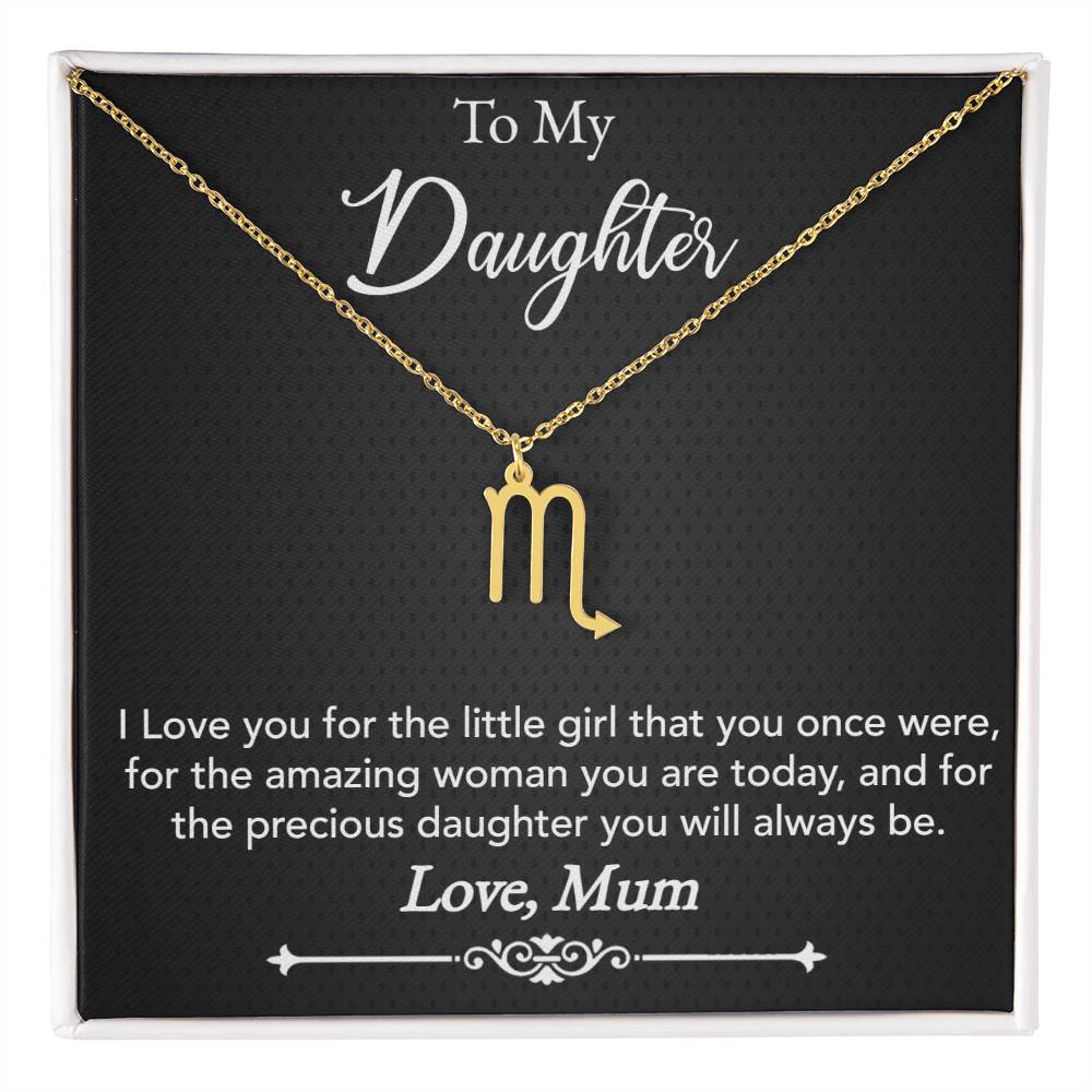 Zodiac Symbol Necklace From Mom To Daughter