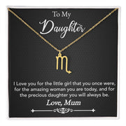 Zodiac Symbol Necklace From Mom To Daughter