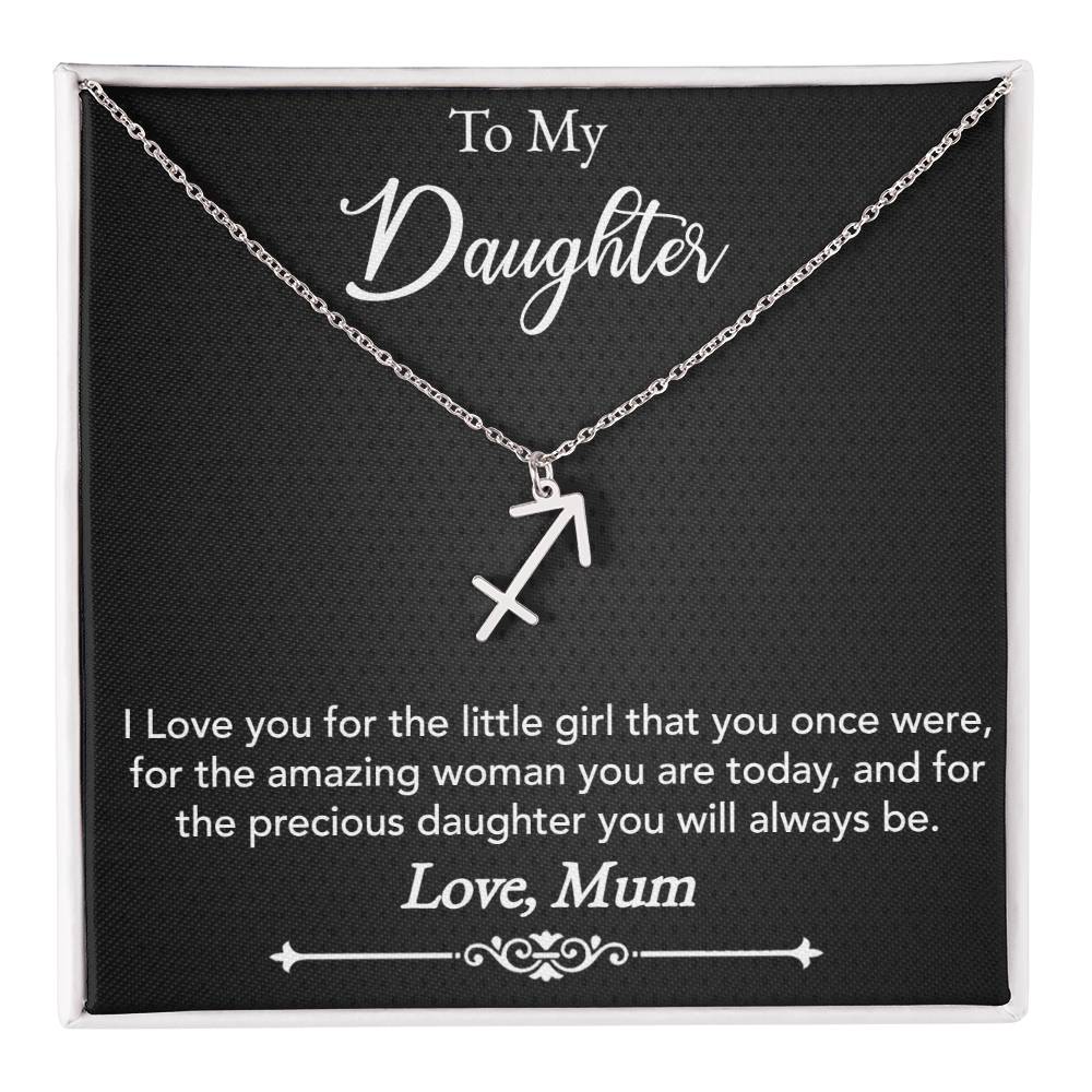 Zodiac Symbol Necklace From Mom To Daughter