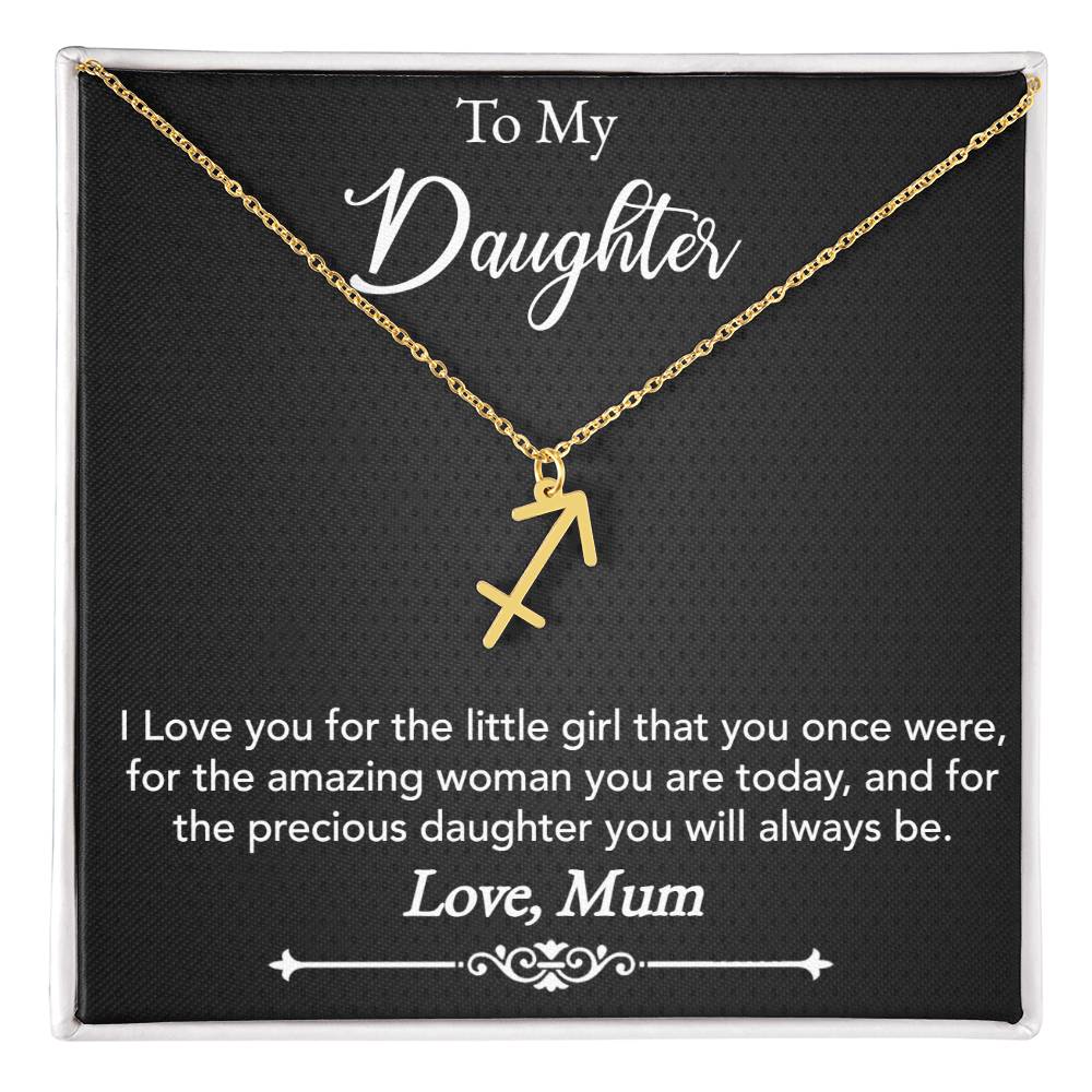 Zodiac Symbol Necklace From Mom To Daughter