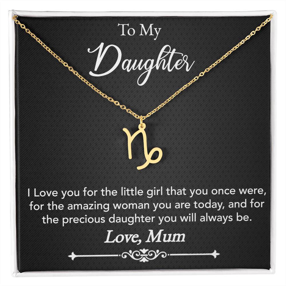 Zodiac Symbol Necklace From Mom To Daughter