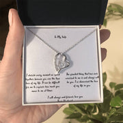 Forever Love Necklace With On Demand Message Card - To My Lovely Wife