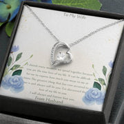 Forever Love Necklace With On Demand Message Card - To My Beautiful Wife