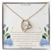 Forever Love Necklace With On Demand Message Card - To My Beautiful Wife