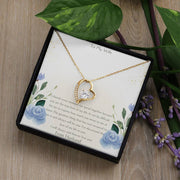 Forever Love Necklace With On Demand Message Card - To My Beautiful Wife