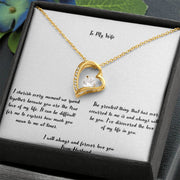 Forever Love Necklace With On Demand Message Card - To My Lovely Wife